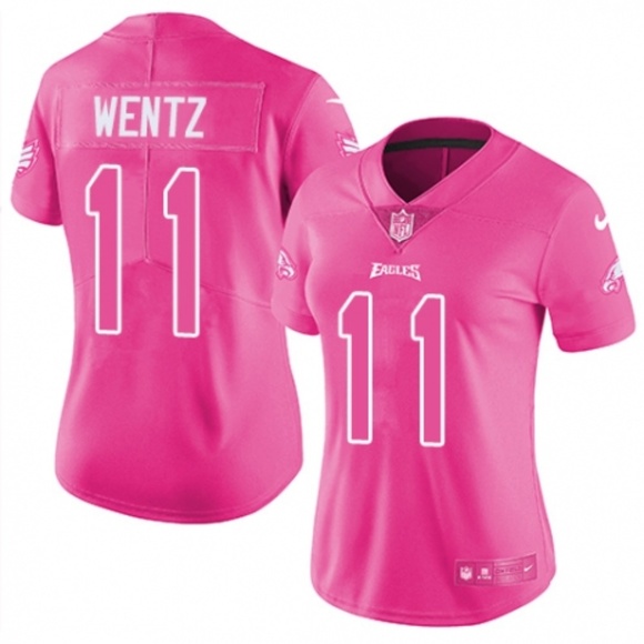 pink carson wentz jersey